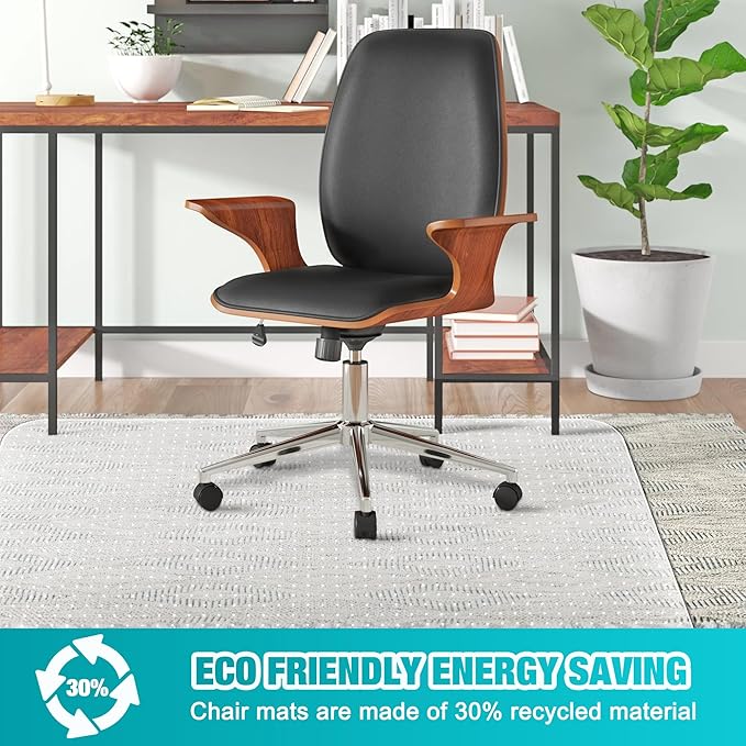 BesWin Chair Mat for Carpets, Transparent Office Chair Mat for Low Pile Carpeted Floors, Computer Desk Chair Mat for Office Chair on Carpet for Work, Home, Gaming, Easy Glide (Rectangle) 30" X 48"