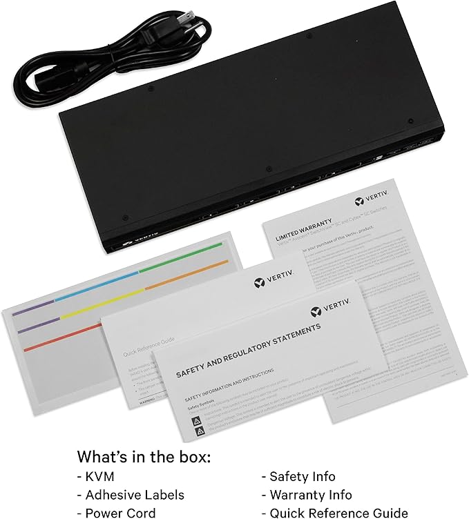 Avocent Vertiv Cybex SC800 Secure Desktop KVM Switch, Single Head Monitor, 4 Port, Dual-Link, Secure Desktop KVM Switch, Common Access Card (CAC), (DPP), TAA Compliant (SC845-001)