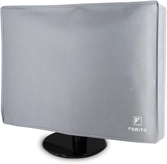 27" 28" 29" Universal Computer Monitor Dust Cover for 27 Inch to 29 Inch LCD/LED HD Display, Nonwoven Fabric Dust-Proof, Water Resistant (Size: 28W x 18H x 4D)-Gray