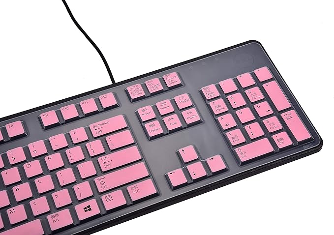 Keyboard Cover for Dell KB212-B & Dell 2GR91 4G481 KB4021 Slim USB 104-Key Keyboard, Dell KB212-B Keyboard Skin Protector - Pink