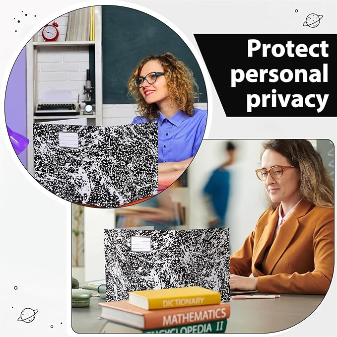 Sabary 24 Pack Privacy Folders for Students Desk Dividers Testing Dividers Standard School Privacy Coated Cardboard for Classroom Teacher Supplies Keep Eyes from Roving(Marble,Black)