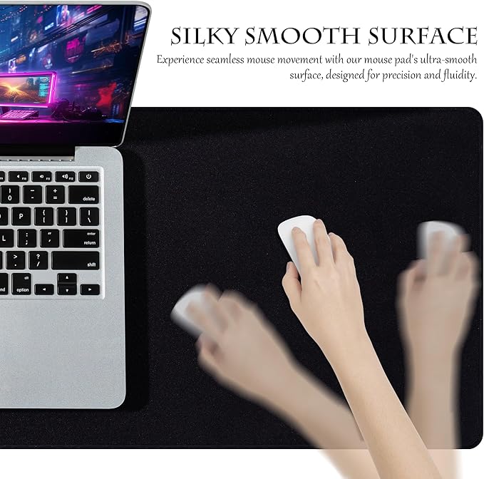 ALOANES Waterproof Mouse Pad with Durable Stitched Edge, XL Gaming Keyboard Pad, Non-Slip Rubber Base, Extended Desk pad for Gamer, Office & Home, Right Skeleton Mousepad 31.5''x 11.8''x 0.12''