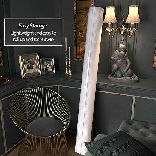 6 ft. Tall Bamboo Wave Screen - Rustic White