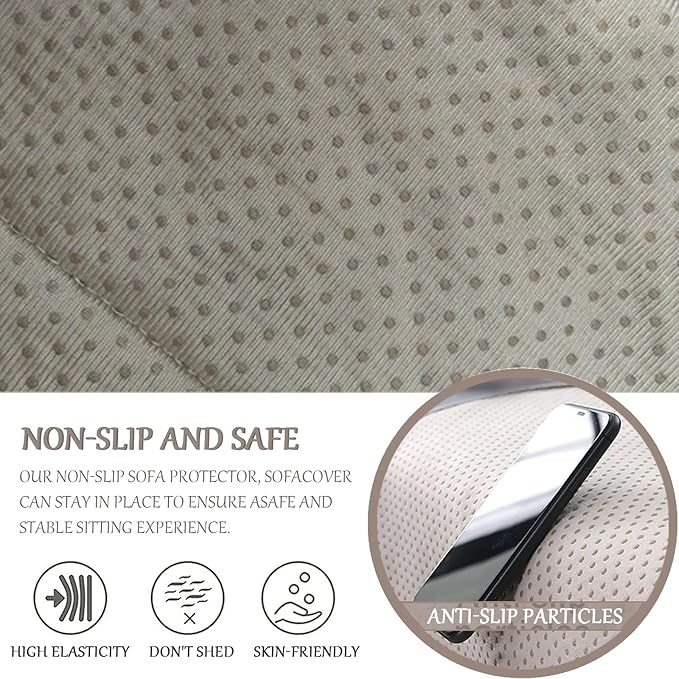 Armrest Cover, Recliner Chair Protector, Furniture Protector Slip, Side Storage Pocket, Stretch Armchair Couch Arm Rest Cover for Recliner, Chair, Sofa (Coffee,1 Seater(3pcs))
