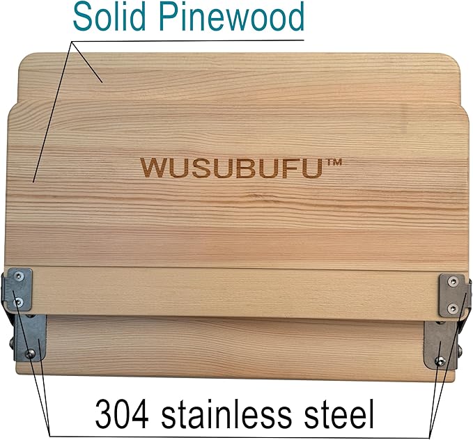 Book Stand, Cookbook Stand, (Solid Wood Construction with Anti-Cracking Design, Stainless Steel Hardware)