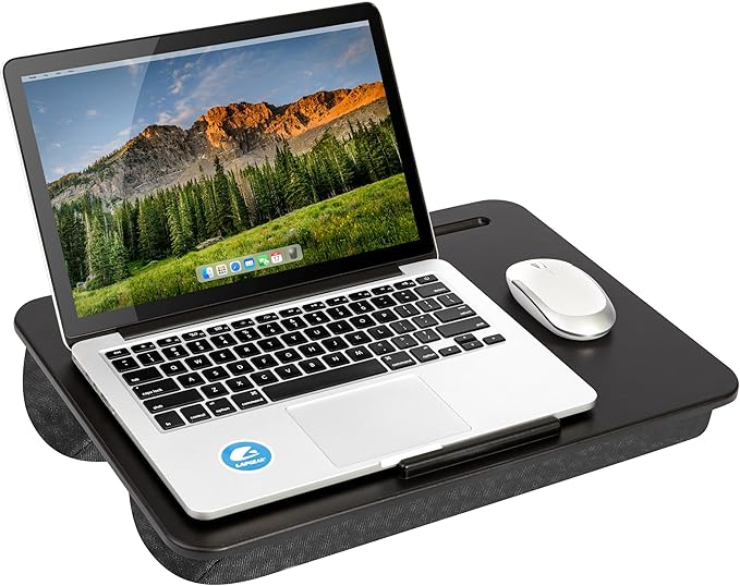 LAPGEAR Original Lap Desk – Fits Up to 17” Laptops – Black – Style No. 45148