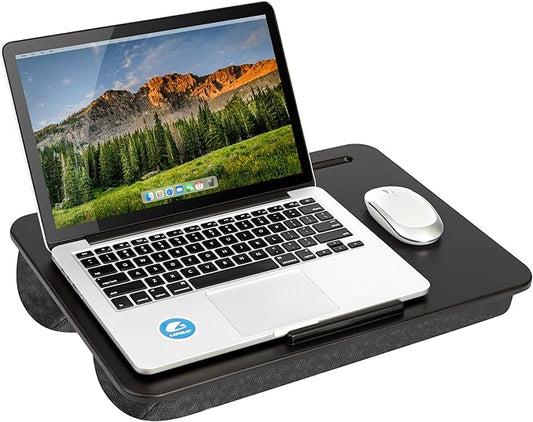 LAPGEAR Original Lap Desk – Fits Up to 17” Laptops – Black – Style No. 45148