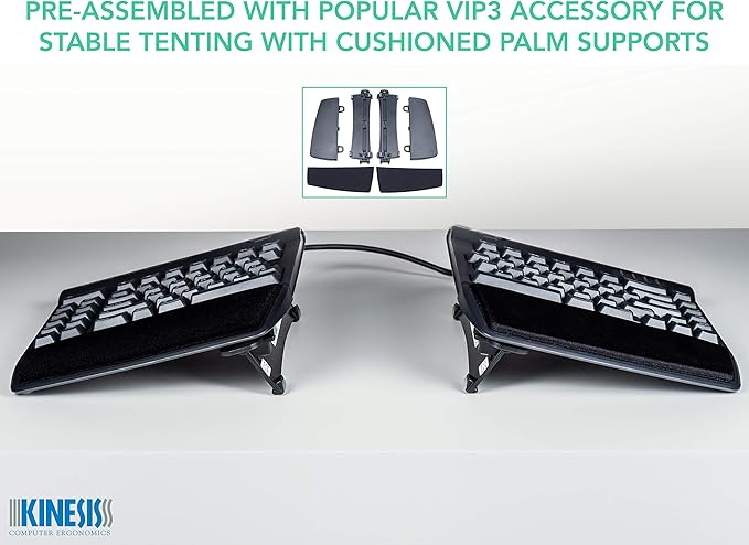 KINESIS Freestyle2 Ergonomic Keyboard w/ VIP3 Lifters for Mac (9" Separation)