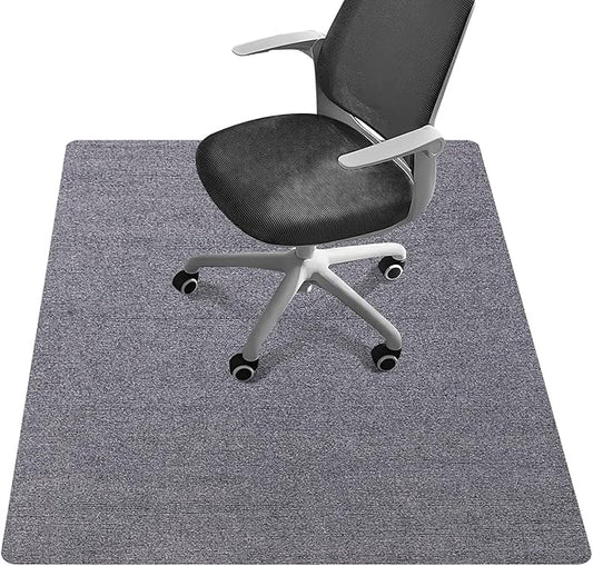Office Chair Mat - for Hardwood Floors, Large Non-Slip Easy-Clean Floor Protection Blanket (Grey, “55 x 35in”).