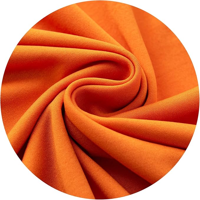 Stretch Computer Office Chair Cover with Durable Zipper - Universal Washable Removable Spandex Rotating Boss Chair Slipcovers - Anti-dust Soft Desk Chair Seat Protector for Dogs, Cats, Pets (Orange)