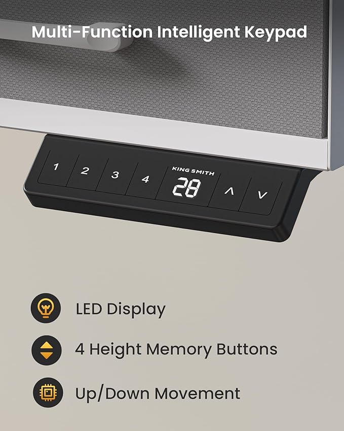 Electric Standing Desk with Keyboard Tray, 63x24 Inches Height Adjustable Stand up Desk with 2 Drawers, Ergonomic Sit to Stand Table with Storage Monitor Stand, White
