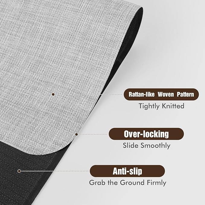 Blvornl Office Chair Mat for Hardwood Floor, 45"x 53" Desk Computer Chair Mat for Hard Wood and Tile Floor, Large Anti-Slip Hard Floor Protector Rolling Chair Mat, PVC Mat Desk Rug for Office Home