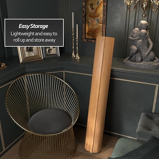 Red Lantern 4 ft. Short Bamboo Wave Screen - Honey