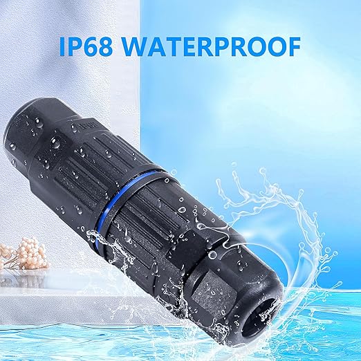 5PCS IP68 Waterproof Junction Box, Outdoor 3 Way Electrical Cable Connector, Replaceable Lever Wire Connectors for AWG 28-12, Quick Screwless Installation