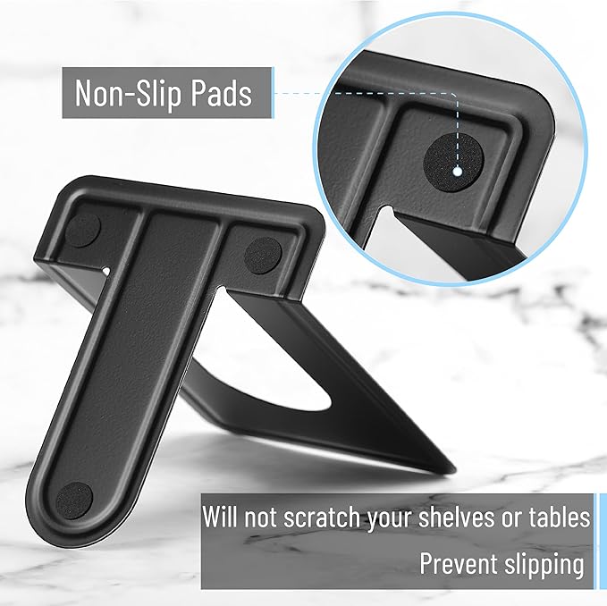Mr. Pen- Book Ends, 8 Pack, Black, Heavy Duty Metal Bookends for Shelves, Book Holders for Shelves, Metal Bookends