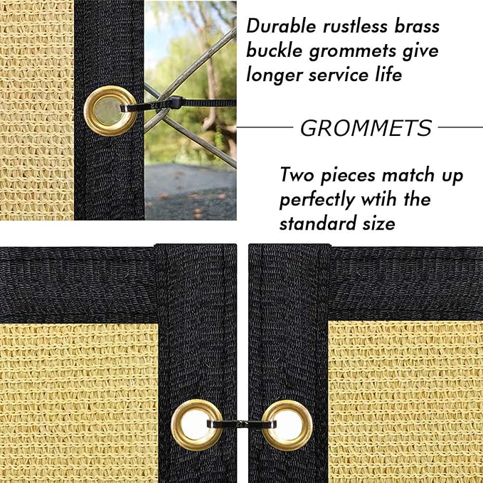 UPGRADE 6' x 50' Privacy Screen Fence Commercial Shade Cover with Heavy Duty Grommets for Visibility Blockage & Home Protection-Sand, Customizable