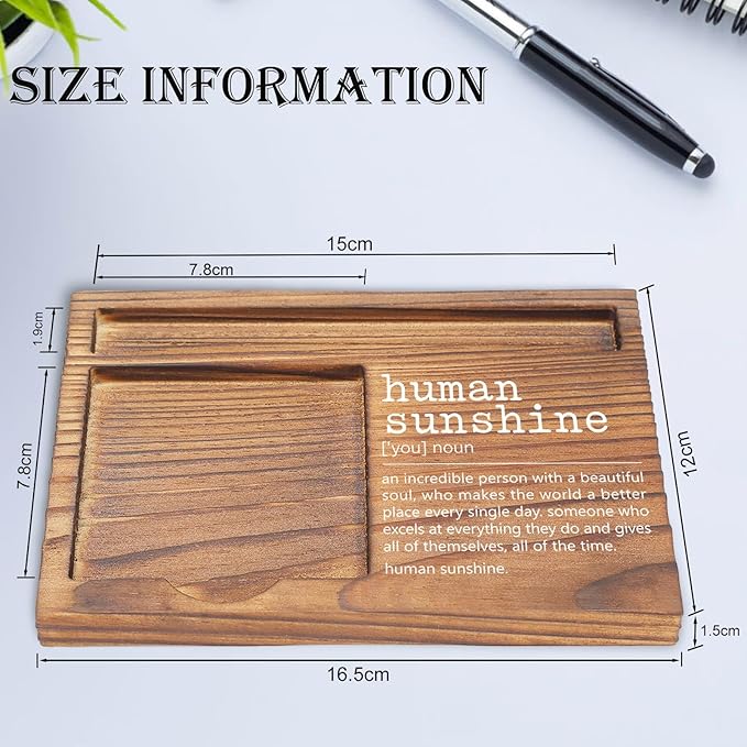 Human Sunshine Sticky Note Holder, Thoughtful Appreciation Gift for Friends, Coworkers, Teachers, Inspirational Desk Organizer for Office Self-Stick Note Pad Holders EDP117