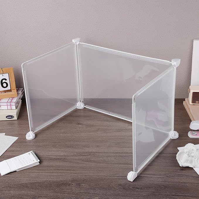 Lurrose Desk Dividers for Students: Transparent Shelf Dividers - Privacy Folders for Students - Desk Privacy Panel - Teacher Supplies for Classroom Home Office