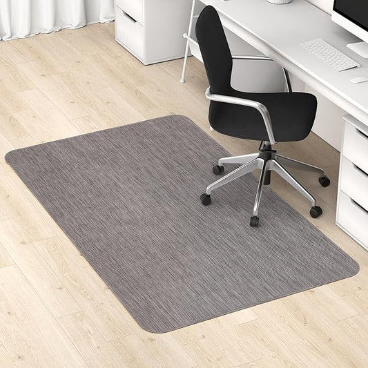 Blvornl Office Chair Mat for Hardwood Floor, 40"x 55" Desk Mat for Hard Wood, Large Anti-Slip Hard Floor Protector Rolling Chair Mat, PVC Mat Desk Rug for Office Home, Dark Grey