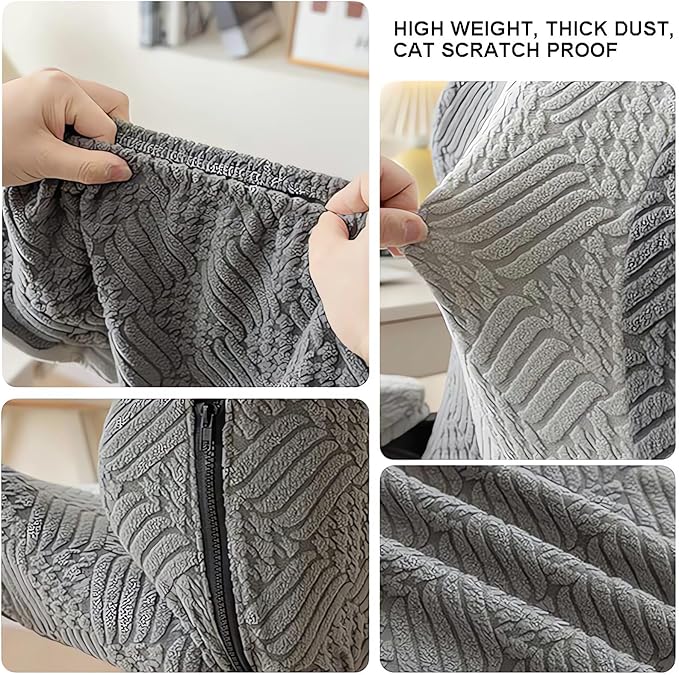 Gaming Chair Cover - Stretchable Machine Washable Fabric Computer Chair Seat Slipcovers Fits Most Office/PC Chairs & Racing Style Seats (NO Chair)