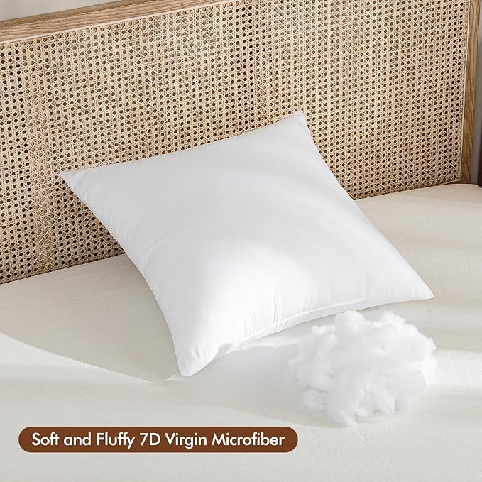 MIULEE 20x20 Inch Throw Pillow Insert Premium Throw Pillow Polyester Microfiber Stuffer Pillow for Sofa Bed Couch