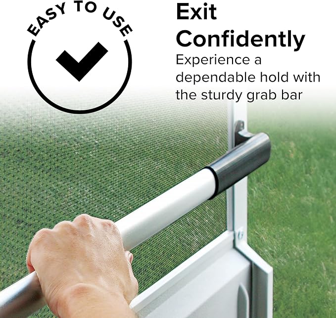 Camco Camper/RV Screen Door Cross Bar - Protects the Screen Door & Allows for Easier Exit from Travel Trailer - Adjusts from 21-5/8-Inches to 28-5/8-Inches (42183)