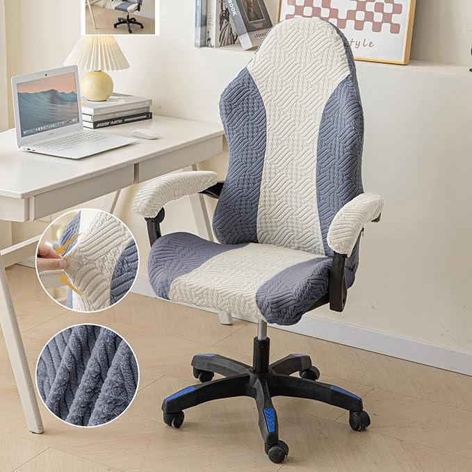 Gaming Chair Cover Stretch Washable Computer Chair Seat Slipcovers with Armrest Covers Fits Most Office/Computer Chairs