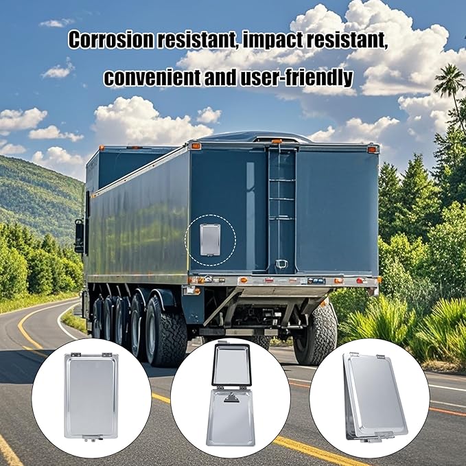 Truck and Trailer Aluminum Manifest Holder Waterproof Box with Stainless Steel Hinges and Latch, Document Holder Kit (4)