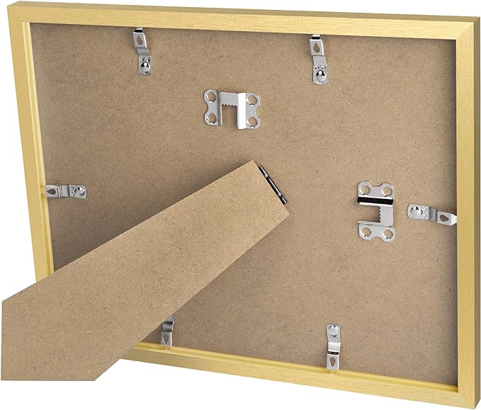 upsimples Certificate Frame with Clear Plexiglass, 8.5 by 11 Picture Diploma Document Degree Frames for Wall and Tabletop, Gold, 1 Pack