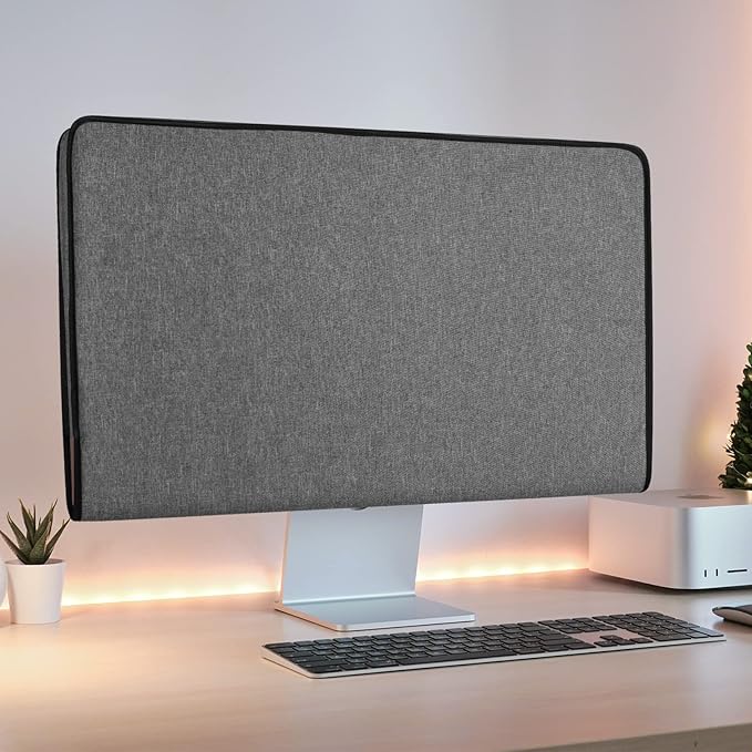 Monitor Cover Compatible with Apple Studio Display 27 Inch - Monitor Dust Cover Case Screen Protective Sleeve for Studio Display XDR 2026, Gray
