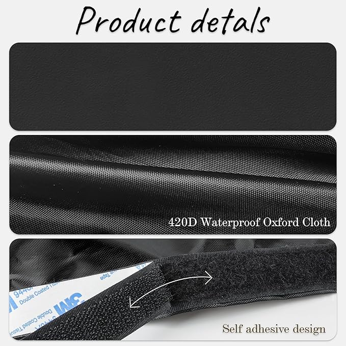 48" Under Desk Privacy Panel Self-Adhesive Modesty Panel Stand Up Desk Modesty Panel for Home Office or Standing Workstation, Black