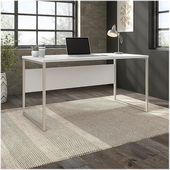 Bush Business Furniture Echo L Shaped Desk, 60W, Gray Sand