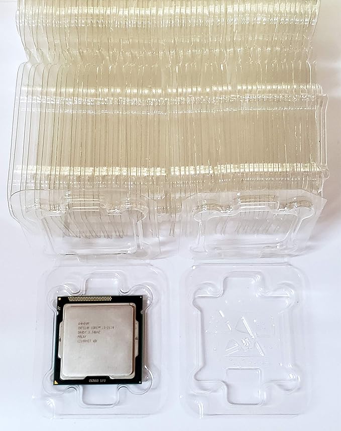 50PCS Computer CPU Case Tray Packaging Clamshell for Intel LGA775 LGA1150/1151/1155 /1156 i3 i5 i7 CPU Protector Cover (50pcs Shell fit Intel)