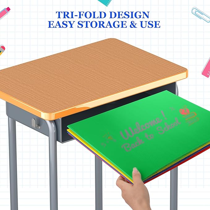 12 Pack Desk Divider for Students Assorted Colors Classroom Privacy Boards with Name Labels Easy to Clean Plastic Guard Shields for School Desks