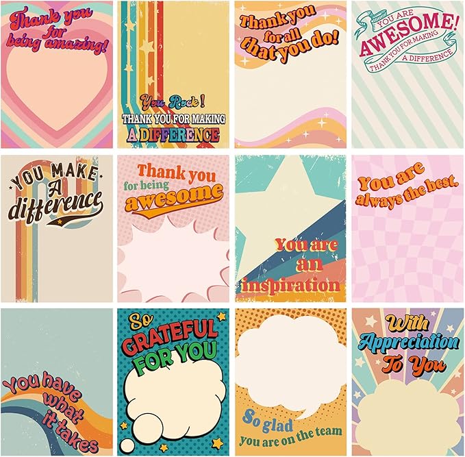 12 Pieces Empowering Sticky Note Pads 3" x 4" Motivational Educator Sticky Notes Inspirational Self Stick Note Pad Funny Sticky Notepad Appreciation Gifts for Teacher Office Student (Stylish)