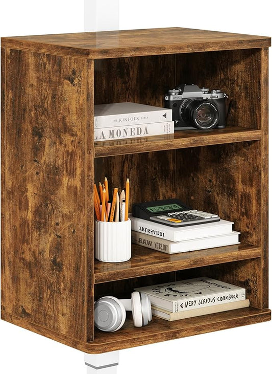 IBUYKE Under-Desk Storage Cabinet Adjustable Cabinet Fits with Standing Desks & Any Desk Legs Clamp-on Shelf for Office and Gaming Room for Elevating Your Workspace UTMZ012H