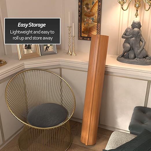 Red Lantern 4 ft. Short Bamboo Wave Screen - Natural