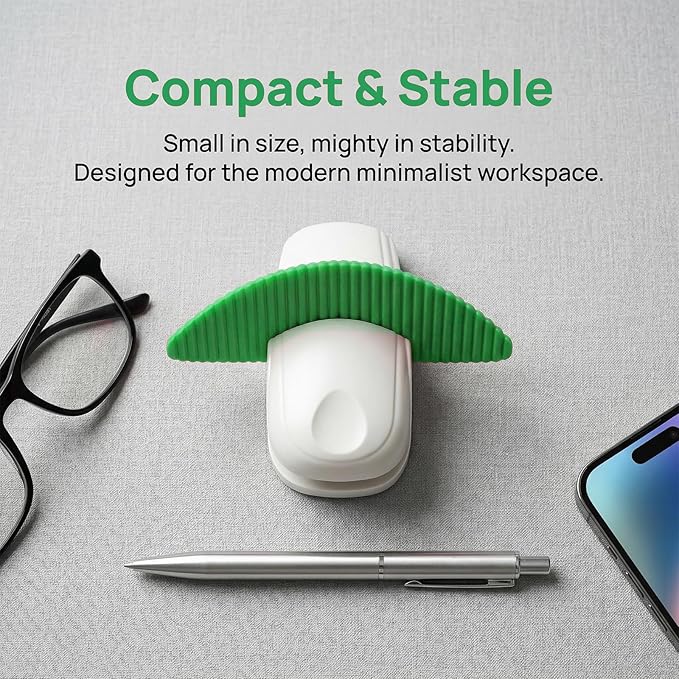 Plastic Document Holder for Typing, Portable Paper Stand with Non-Slip Base for A4 Paper, Compact Reading Clip Holder for Office Desk, Computer, Bank - Green