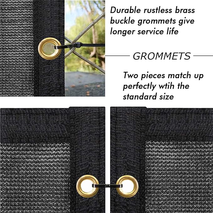 UPGRADE Privacy Fence Screen 5'x55' Black Outdoor 90% Visibility Blockage 170 GSM Mesh Shade Cover Panels for Backyard,Balcony,Home Decoration with Zip Ties,Customized Avaliable