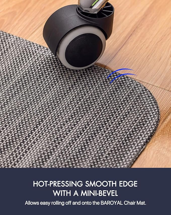 Office Chair Mat for Hardwood Floor Under Desk Computer Rolling Chair Mat for Wood/Tile Floor Non-Slip Heavy Duty Desk Rug PVC Plastic Hard Floor Protector 46"x 60" (Gray)