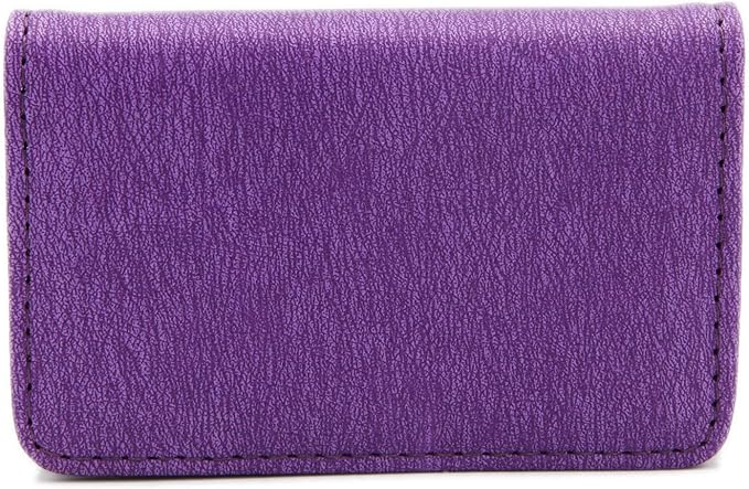 RFID Blocking Wallet - Minimalist Leather Business Credit Card Holder - Purple2