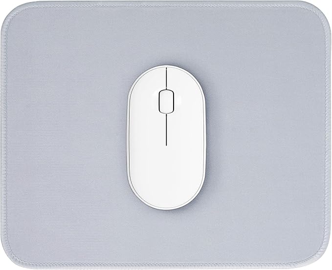 Gray Splash-Proof Textured 10.2 x 8.2Inch Mouse Pad - Stitched Edge Non-Slip Waterproof Rubber