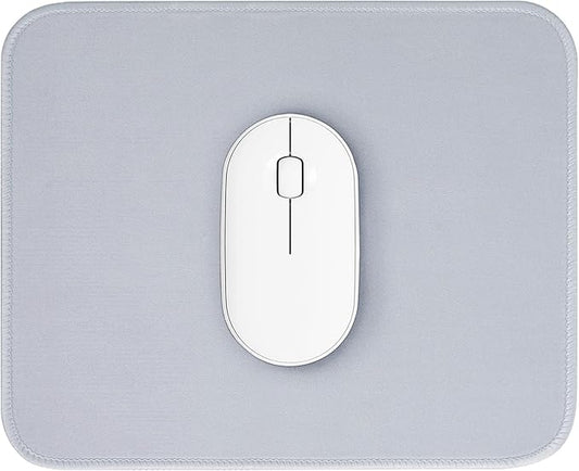 Gray Splash-Proof Textured 10.2 x 8.2Inch Mouse Pad - Stitched Edge Non-Slip Waterproof Rubber