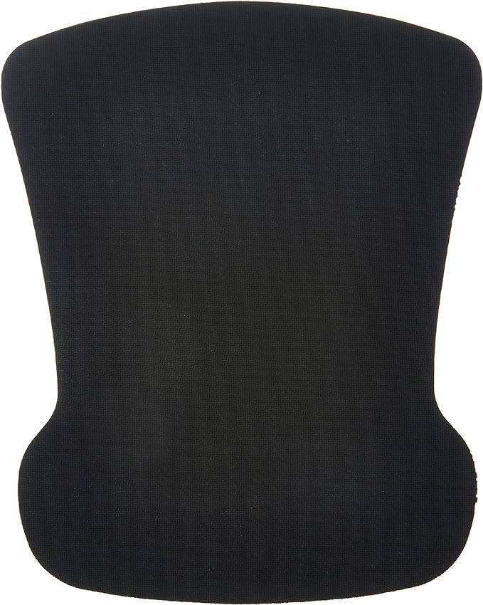 Amazon Basics Irregular Ergonomic Gel Computer Mouse Pad with Wrist Support for Pain Relief, Non-Slip, 10.1L x 8.1W inches, Black