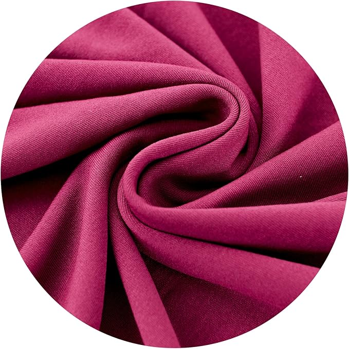 DIVA EN CAMINO DEC Computer Office Chair Cover Stretch Spandex Fabric Rotating Chair Slipcovers Removable Chair Seat Covers Furniture Protector Covers (Hot Pink, Large)