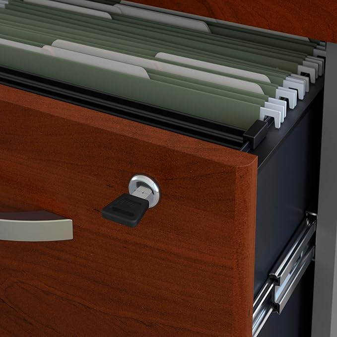 Bush Business Furniture Series C 60W Desk/Credenza Shell with 2-Drawer Mobile Pedestal