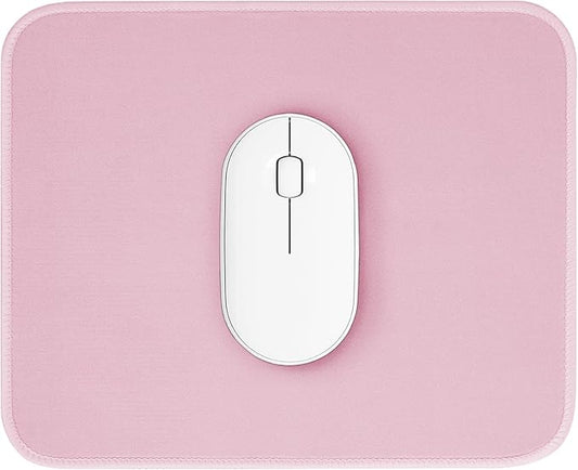 Pink Mouse Pad, Nice and Cute Mouse Pad, Splash-Proof Textured 10.2 x 8.2Inch, Stitched Edge Non-Slip Waterproof Rubber