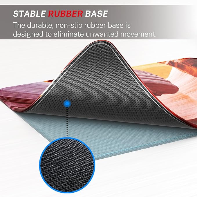 MROCO Mouse Pad [30% Larger] with Anti-Fray Stitched Edges, Premium-Textured Waterproof Surface, Non-Slip Rubber Base, Computer Mouse Mat for Laptop, Office & Home, 8.5 x 11 in, Antelope Canyon