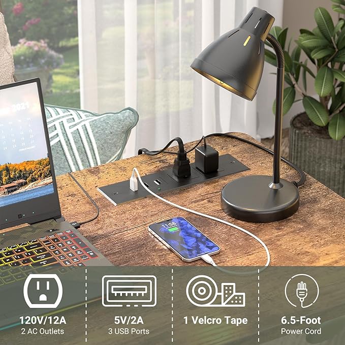Besiost 39" Height Adjustable Standing Desk with Power Outlets - Manual Rolling Stand Up Desk with Wheels Small Portable Computer Desk Mobile Laptop Table with Storage Shelves for Home Office, Rustic