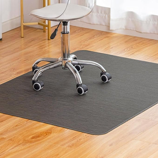 Office Chair Mat for Hardwood Floor Under Desk Computer Rolling Chair Mat for Wood/Tile Floor Non-Slip Heavy Duty Desk Rug PVC Plastic Hard Floor Protector 46"x 60" (Espresso)